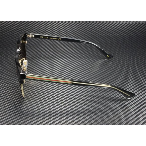 Gucci Rectangular Brown Black Mens Sunglasses - Picture 4 of 5